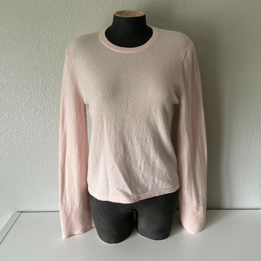 Equipment Femme Pink Bell Sleeve 100% Cashmere Sweater Women's Large